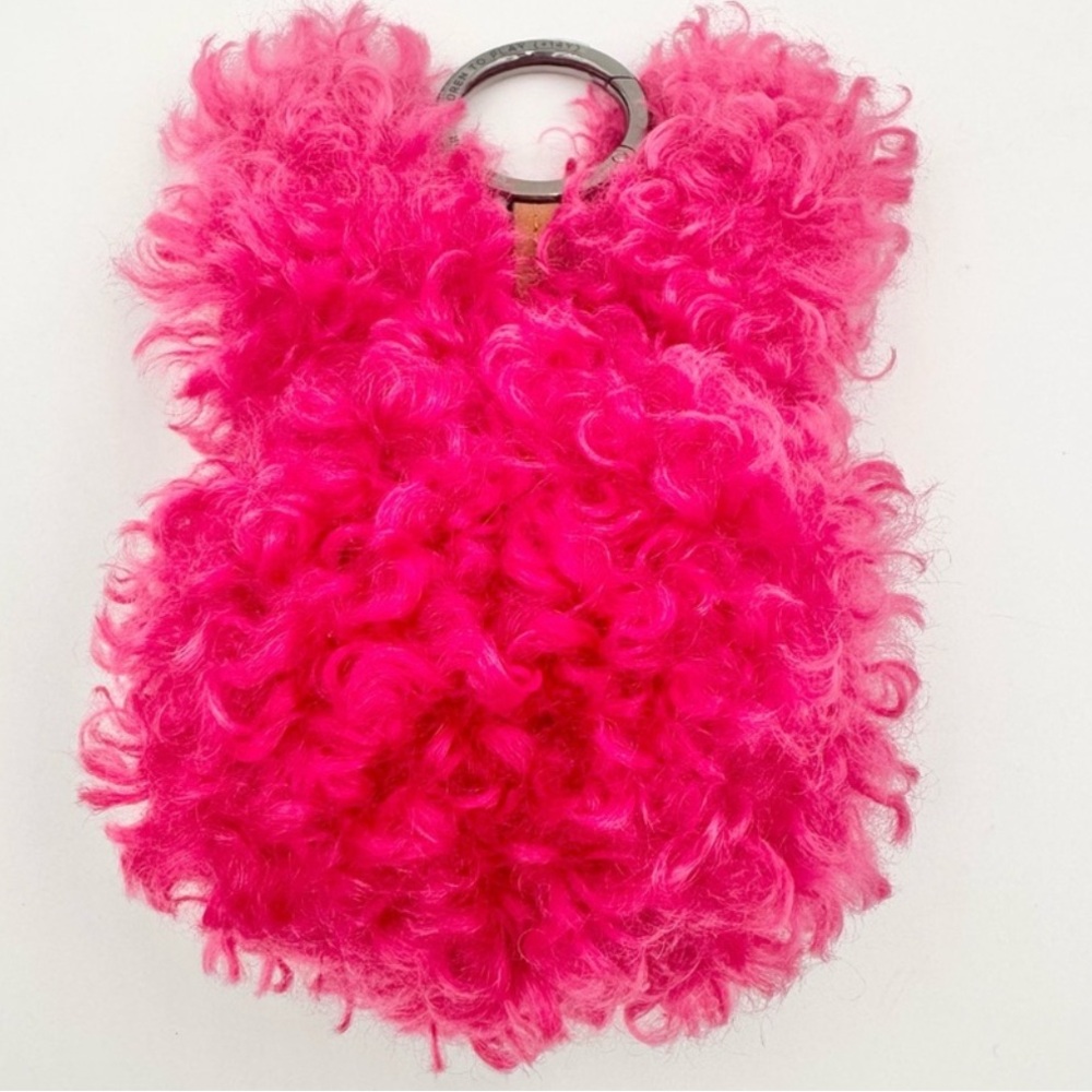 SOLD! MCM FAUX FUR PINK BUNNY BAG CHARM KEYCHAIN - Picture 10 of 10